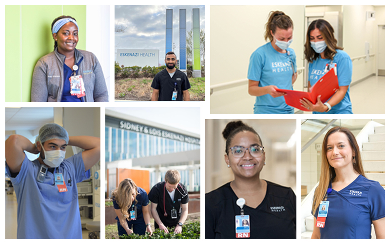 Collage of Eskenazi Health nurses