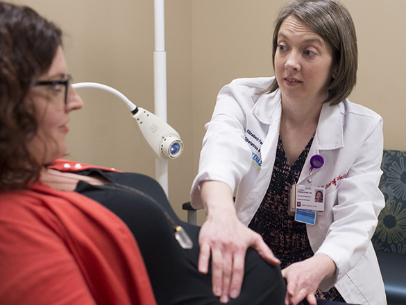 OB/GYN doctor examining a patient